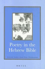 Cover of: Poetry in the Hebrew Bible: Selected Studies from Vetus Testamentum (Brill's Readers in Biblical Studies)