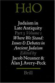 Cover of: Judaism in Late Antiquity: Where We Stand  by 