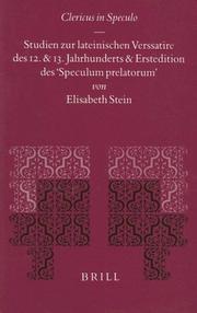 Cover of: Clericus in Speculo: studien zur lateinischen Verssatire des 12. und 13. Jahrhunderts, und Erstedition des "Speculum prelatorium"