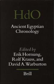 Ancient Egyptian chronology by Erik Hornung, Rolf Krauss, David Warburton