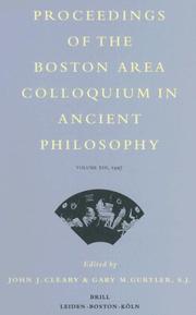 Cover of: Proceedings of the Boston Area Colloquium in Ancient Philosophy (Proceedings of the Boston Area Colloquium)