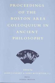 Cover of: Proceedings of the Boston Area Colloquium in Ancient Philosophy: 1998 (Proceedings of the Boston Area Colloquium in Ancient Philosophy)