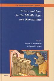 Cover of: Friars and Jews in the Middle Ages and Renaissance (The Medieval Franciscans, V. 2) by 