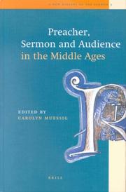 Cover of: Preacher, Sermon and Audience in the Middle Ages (New History of the Sermon, 3)