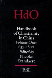 Cover of: Handbook of Christianity in China by edited by Nicolas Standaert.