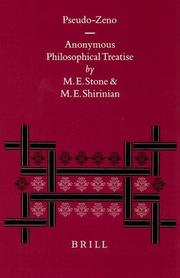 Cover of: Pseudo-Zeno: Anonymous Philosophical Treatise (Philosophia Antiqua)