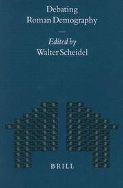 Cover of: Debating Roman Demography (Mnemosyne, Bibliotheca Classica Batava Supplementum) by Walter Scheidel