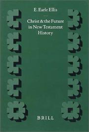 Cover of: Christ and the future in New Testament history