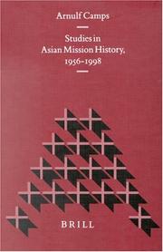 Cover of: Studies in Asian mission history, 1956-1998