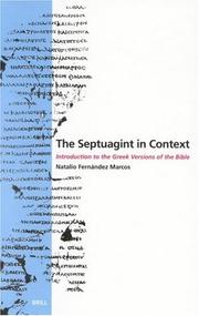 Cover of: The Septuagint in Context: Introduction to the Greek Version of the Bible