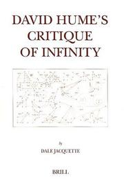 Cover of: David Hume's critique of infinity