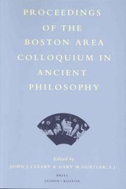 Cover of: Proceedings of the Boston Area Colloquium in Ancient Philosophy