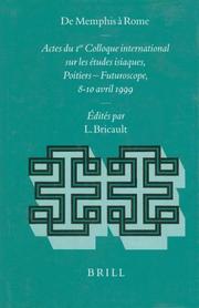 Cover of: De Memphis à Rome: actes du Ier Colloque international sur les études isiaques, Poitiers-- Futuroscope, 8-10 avril 1999