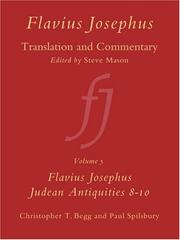 Cover of: Judean Antiquities, Books 8-10: Translation and Commentary