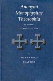 Cover of: Anonymi Monophysitae theosophia: an attempt at reconstruction