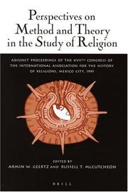 Cover of: Perspectives on Method and Theory in the Study of Religion: Adjunct Proceedings of the XVII Congress of the International Association for the History of Religions (IAHR)