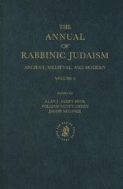 Cover of: The Annual of Rabbinic Judaism by 