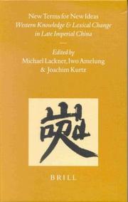 Cover of: New Terms for New Ideas: Western Knowledge and Lexical Change in Late Imperial China (Sinica Leidensia)