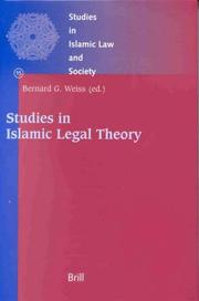 Cover of: Studies in Islamic legal theory by edited by Bernard G. Weiss.
