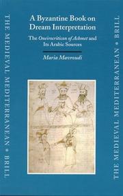 Cover of: A Byzantine Book on Dream Interpretation by Maria Mavroudi