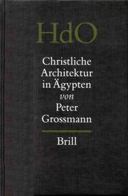 Cover of: Christliche Architektur in Agypten (Handbook of Oriental Studies/Handbuch Der Orientalistik)