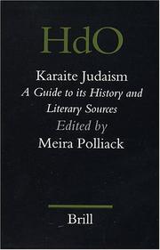 Cover of: Karaite Judaism: A Guide to Its History and Literary Sources (Handbook of Oriental Studies/Handbuch Der Orientalistik)