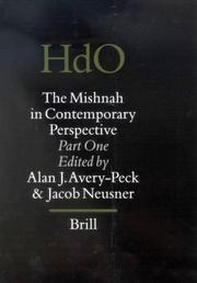Cover of: The Mishnah in Contemporary Perspective (Handbook of Oriental Studies/Handbuch Der Orientalistik) by 