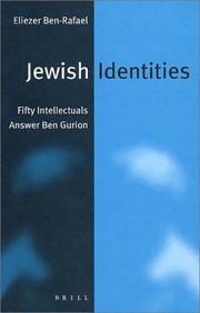 Cover of: Jewish Identities by Eliezer Ben-Rafael, Eliezer Ben-Rafael