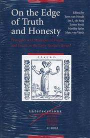 Cover of: On the edge of truth and honesty by edited by Toon van Houdt ... [et al.].