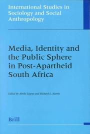 Cover of: Media, identity and the public sphere in post-apartheid South Africa