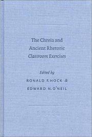 Chreia and Ancient Rhetoric by Edward N. O'Neil