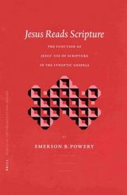 Cover of: Jesus Reads Scripture: The Function of Jesus' Use of Scripture in the Synoptic Gospels (Biblical Interpretation Series)