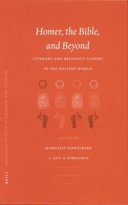 Cover of: Homer, the Bible, and beyond by edited by Margalit Finkelberg & Guy G. Stroumsa.