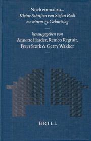 Cover of: Noch einmal zu--: kleine Schriften von Stefan Radt zu seinem 75. Geburtstag
