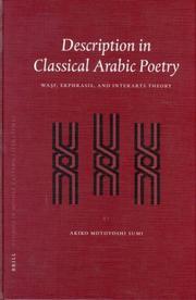 Cover of: Description in classical Arabic poetry by Akiko Motoyoshi Sumi
