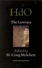 Cover of: The Luwians (Handbook of Oriental Studies/Handbuch Der Orientalistik) by H. Craig Melchert