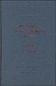 Cover of: The Text of the Apostolos in Epiphanius of Salamis (The New Testament in the Greek Fathers) (The New Testament in the Greek Fathers)