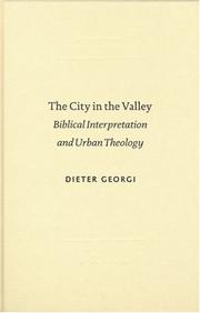 Cover of: The city in the valley by Dieter Georgi