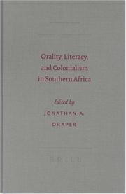Cover of: Orality, literacy, and colonialism in southern Africa