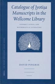 Cover of: Catalogue of jyotiṣa manuscripts in the Wellcome Library by David Edwin Pingree