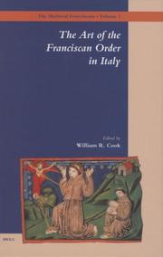 Cover of: The Art of the Franciscan Order in Italy (The Medieval Franciscans) (The Medieval Franciscans) | William R. Cook