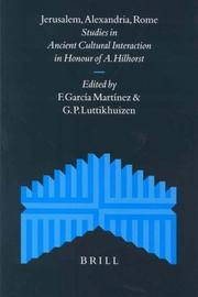 Cover of: Jerusalem, Alexandria, Rome: Studies in Ancient Cultural Interaction in Honour of A. Hilhorst (Supplements to the Journal for the Study of Judaism)