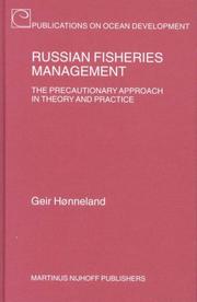 Cover of: Russian Fisheries Management: The Precautionary Approach in Theory and Practice (Publications on Ocean Development, V. 43)