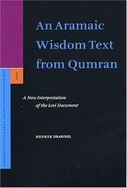 Cover of: An Aramaic Wisdom Text From Qumran by Henryk Drawnel