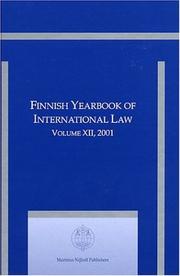 Cover of: Finnish Yearbook of International Law 2001 (Finnish Yearbook of International Law) by Martti Koskenniemi