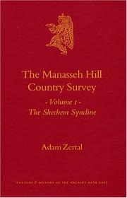 The Manasseh Hill Country Survey by Adam Zertal