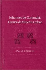 Carmen de Misteriis Ecclesie by John of Garland, Ewald Konsgen, Peter Dinter