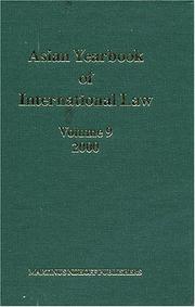 Cover of: Asian Yearbook of International Law 2000 (Asian Yearbook of International Law)