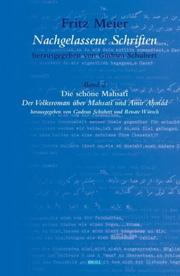 Nachgelassene Schriften by Fritz Meier, Herausgegeben Von Berndt Radtke, Gudrun Schubert, Renate Wursch