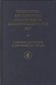 Cover of: Philological and historical commentary on Ammianus Marcellinus XXV